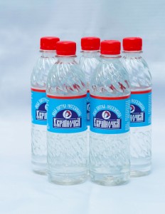Вода «Украиночка» в бутылках 0,5 л.